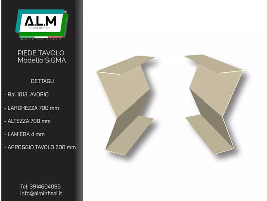PIEDI IN LAMIERA PER TAVOLI