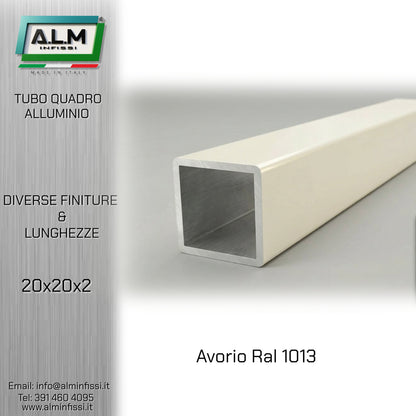 Tubo Quadro Alluminio 20x20x2 mm