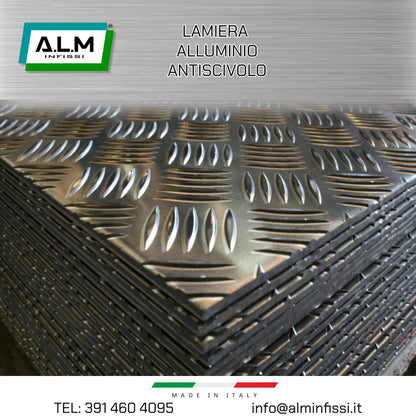 Lamiera Antiscivolo Striata in Alluminio