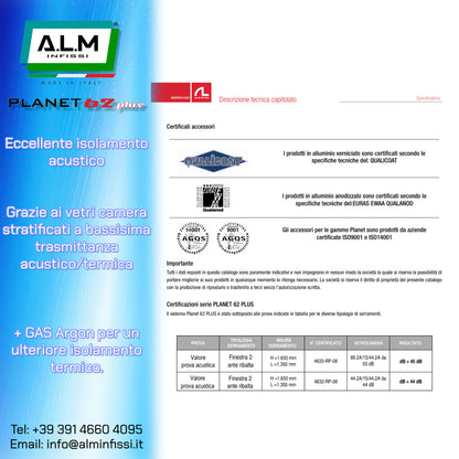 Infisso 2 Ante Ral 9010 ( Bianco puro ) TT62 Plus
