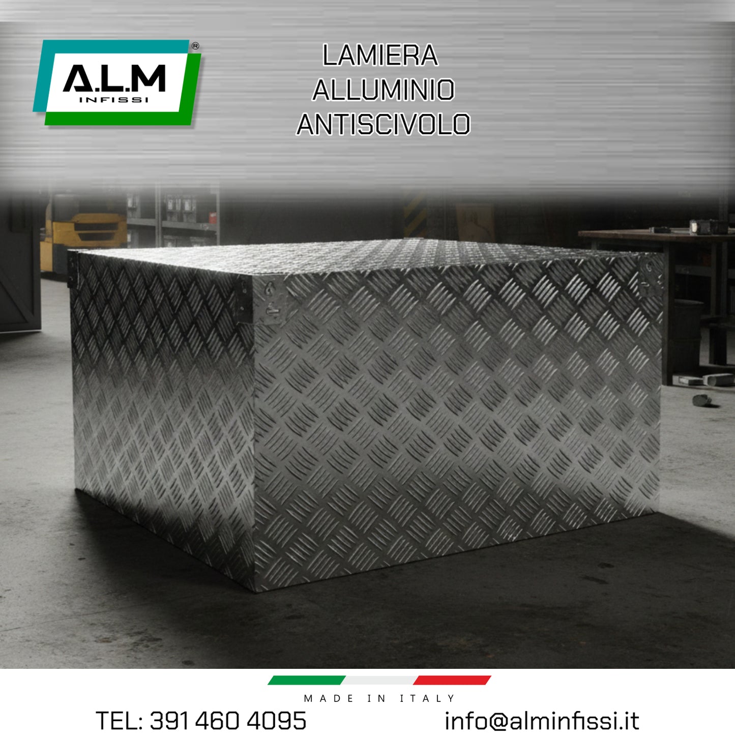 Lamiera Antiscivolo Striata in Alluminio