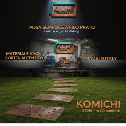 Camminamento sentiero Japanese Way - Lastre Corten KOMICHI