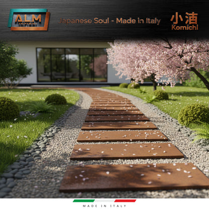 Camminamento sentiero Japanese Way - Lastre Corten KOMICHI