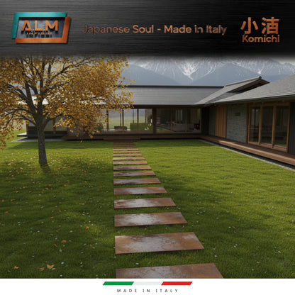 Camminamento sentiero Japanese Way - Lastre Corten KOMICHI