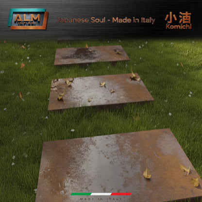 Camminamento sentiero Japanese Way - Lastre Corten KOMICHI