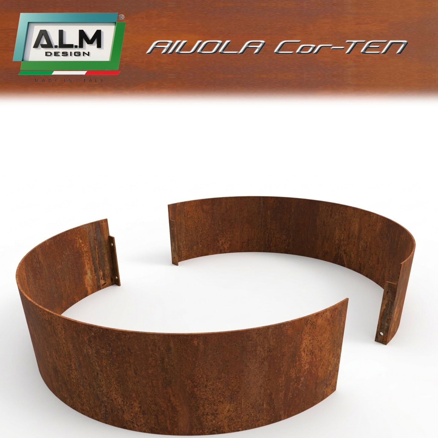 Anello XL in Cor-TEN per aiuole