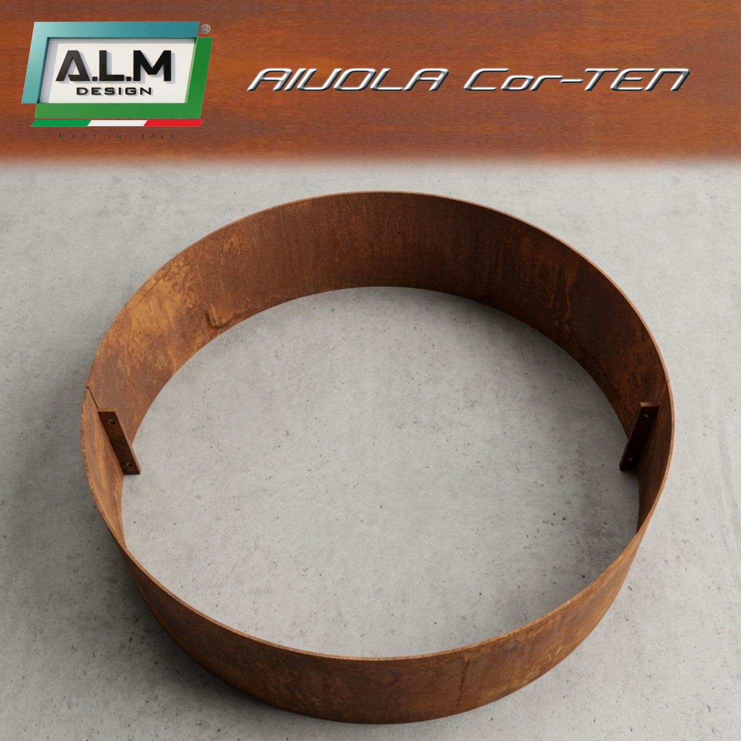 Anello XL in Cor-TEN per aiuole