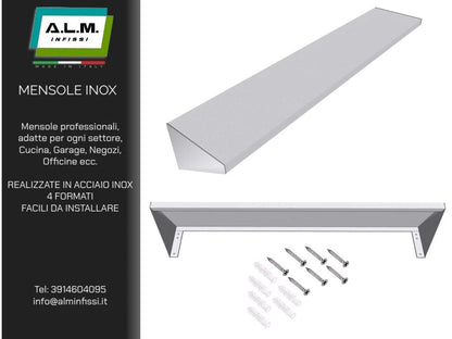 MENSOLA PROFESSIONALE IN ACCIAO INOX AISI 304