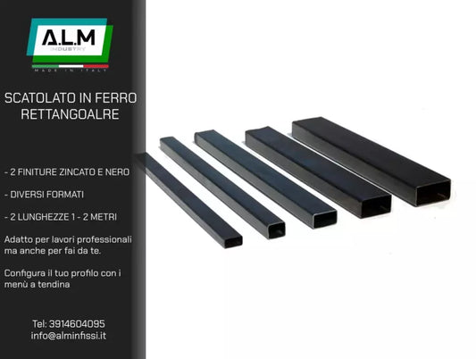 TUBOLARE IN FERRO RETTANGOLARE