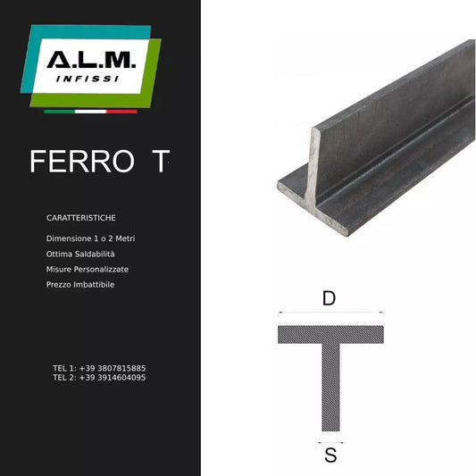 BARRA "T " IN FERRO