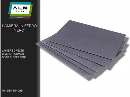 LAMIERA IN FERRO - DIVERSI SPESSORI, FORMATI, ZINCATA & NERA