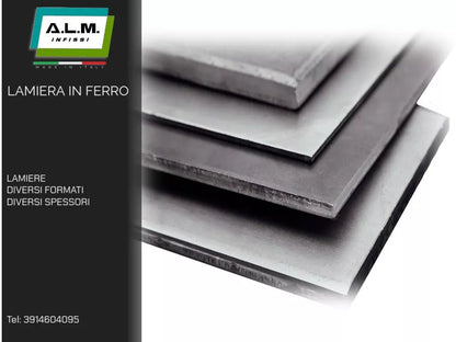 LAMIERA IN FERRO - DIVERSI SPESSORI, FORMATI, ZINCATA & NERA